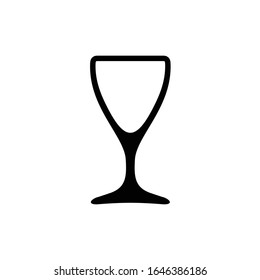 Vector black drinks & Glass beverages icons. 