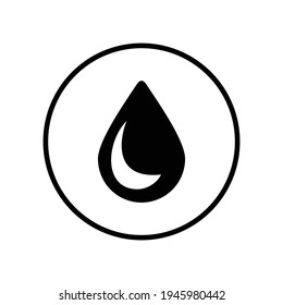 Vector black drop icon logo