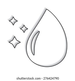 Vector black drop icons set 