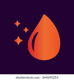 Vector black drop icons set
