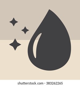 Vector black drop icons set 