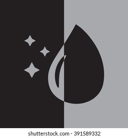 Vector black drop icons set 