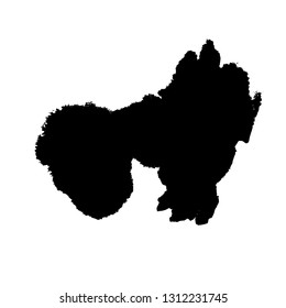 Vector black drops of paint and stains, ink blots