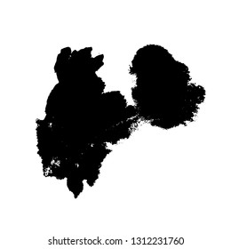 Vector black drops of paint and stains, ink blots