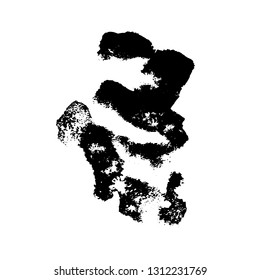 Vector black drops of paint and stains, ink blots