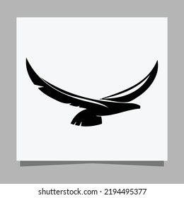 vector black eagle on white paper is perfect for logos, illustrations, banners, flyers, wallpapers