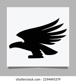 vector black eagle on white paper is perfect for logos, illustrations, banners, flyers, wallpapers