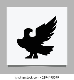 vector black eagle on white paper is perfect for logos, illustrations, banners, flyers, wallpapers