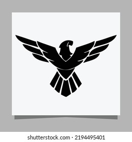 vector black eagle on white paper is perfect for logos, illustrations, banners, flyers, wallpapers