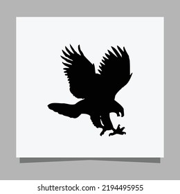 vector black eagle on white paper is perfect for logos, illustrations, banners, flyers, wallpapers