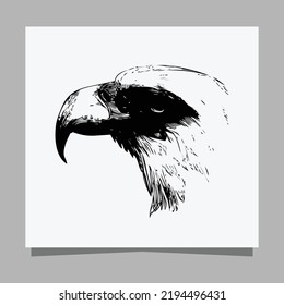 vector black eagle on white paper is perfect for logos, illustrations, banners, flyers, wallpapers