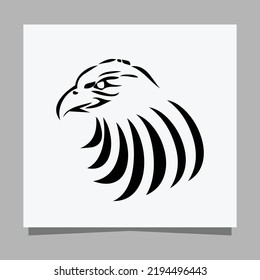 vector black eagle on white paper is perfect for logos, illustrations, banners, flyers, wallpapers