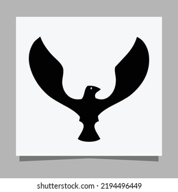 vector black eagle on white paper is perfect for logos, illustrations, banners, flyers, wallpapers