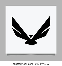 vector black eagle on white paper is perfect for logos, illustrations, banners, flyers, wallpapers