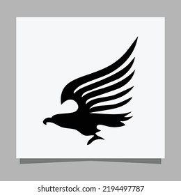 vector black eagle on white paper is perfect for logos, illustrations, banners, flyers, wallpapers