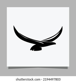 vector black eagle on white paper is perfect for logos, illustrations, banners, flyers, wallpapers