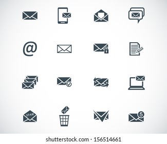 Vector black  email icons set