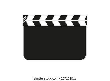 vector of the black empty film flap, isolated