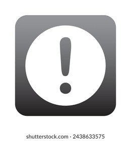 degradado de icono de signo de exclamación de vector negro