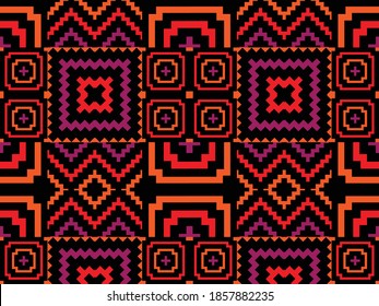 Vector Black fabric pattern on a purple orange background wallpaper style