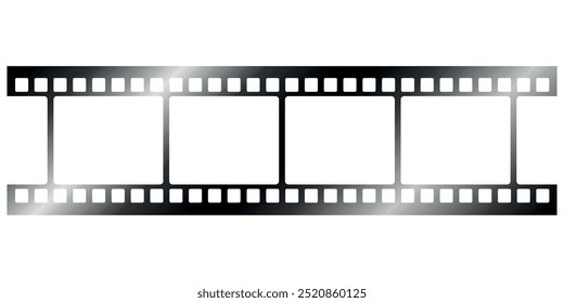 vector black film strip icon	
