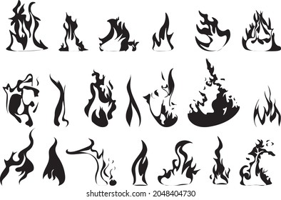 Vector of the black fire clipart