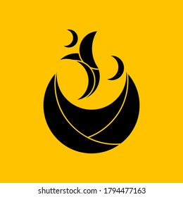 Vector Black Fire Icon, For Symbol and Logo