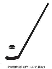 Vector Black Flat Outline Hockey Stick Stock Vector (Royalty Free ...