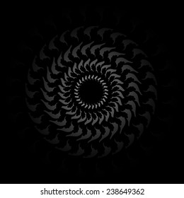 Vector black floral background