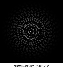 Vector black floral background