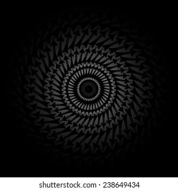Vector black floral background