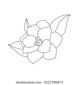 Buquê de flores preto vetor, linhas botânicas arte flor, Contorno minimalista desenho de flower.Thin linhas desenho de botânica flor.