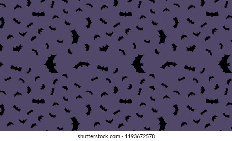 vector black flying bats silhouettes banner