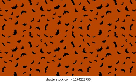 vector black flying bats silhouettes banner