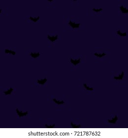 vector black flying bats silhouettes seamless pattern