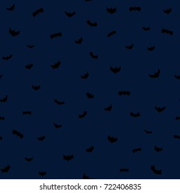 vector black flying bats silhouettes seamless pattern