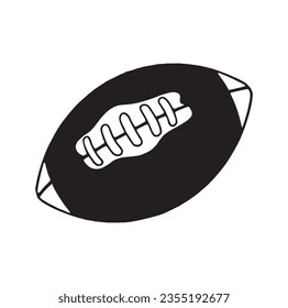 vector black Football icons on white background