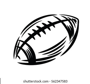 vector black Football icons on white background