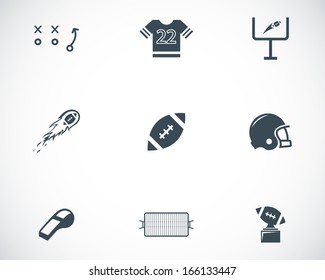 Vector black football icons set