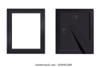 Vector black frame with its back, to place photo