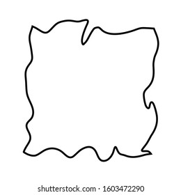 Vector black frame, isolated on white, design element, empty blank template