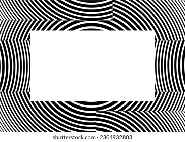 Vector black frame on a white background. Striped pattern. Design element. Vector backgroundVector black frame on a white background. Striped pattern. Design element. Vector background