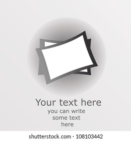 Vector black frame with white background for your text