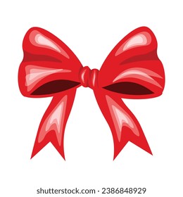 Vector Black Friday 3D Satin Red Ribbon Bow Design Element Isolated on transparent background. Black Friday Big Sale Gift Tie. Realistic Stylish Price Tag. Christmas and new year Decorative Element.