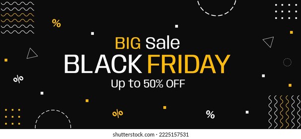 Vector of Black Friday banner. Black friday day sales banner template design for social media and website