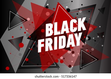 Vector Black Friday banner. Black friday sale background