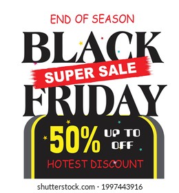 Ilustración del Vector Black Friday Big Discount