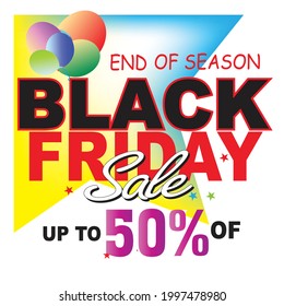 Ilustración del Vector Black Friday Big Discount