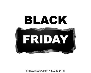 Vector Black Friday black crystal bar banner. Design element for commerce