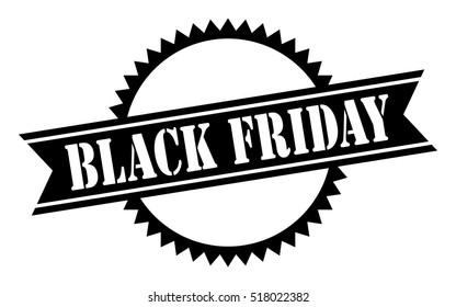 Vector BLACK FRIDAY icon on seal